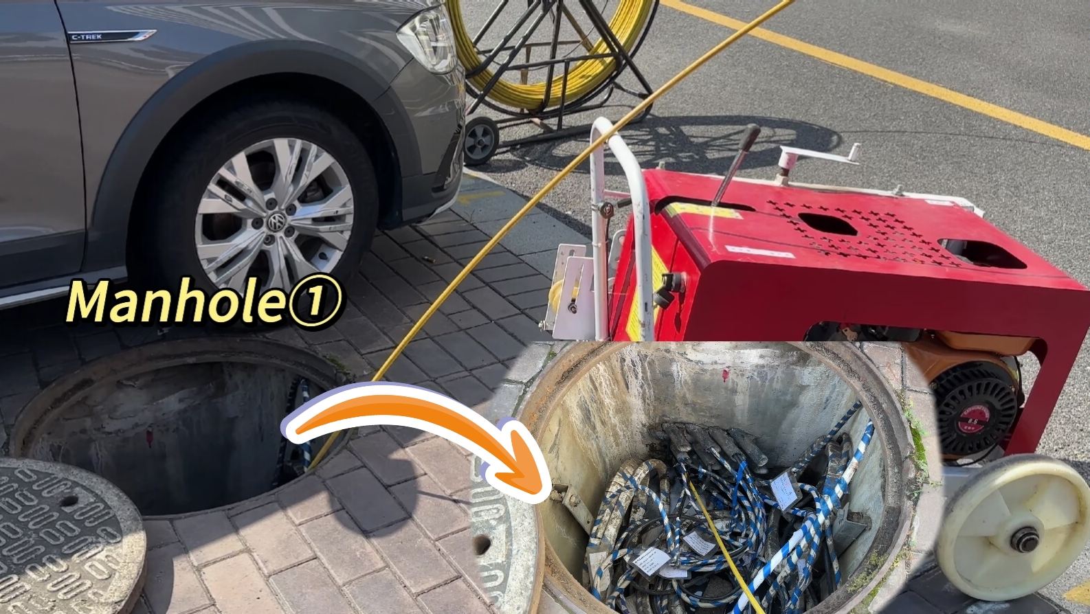 alt Fiber Cable Installation Project(2) Projet d'installation de câbles à fibre optique(2)