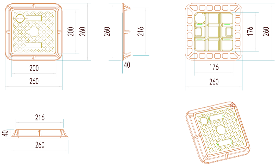 carré de couverture de trou d'homme
