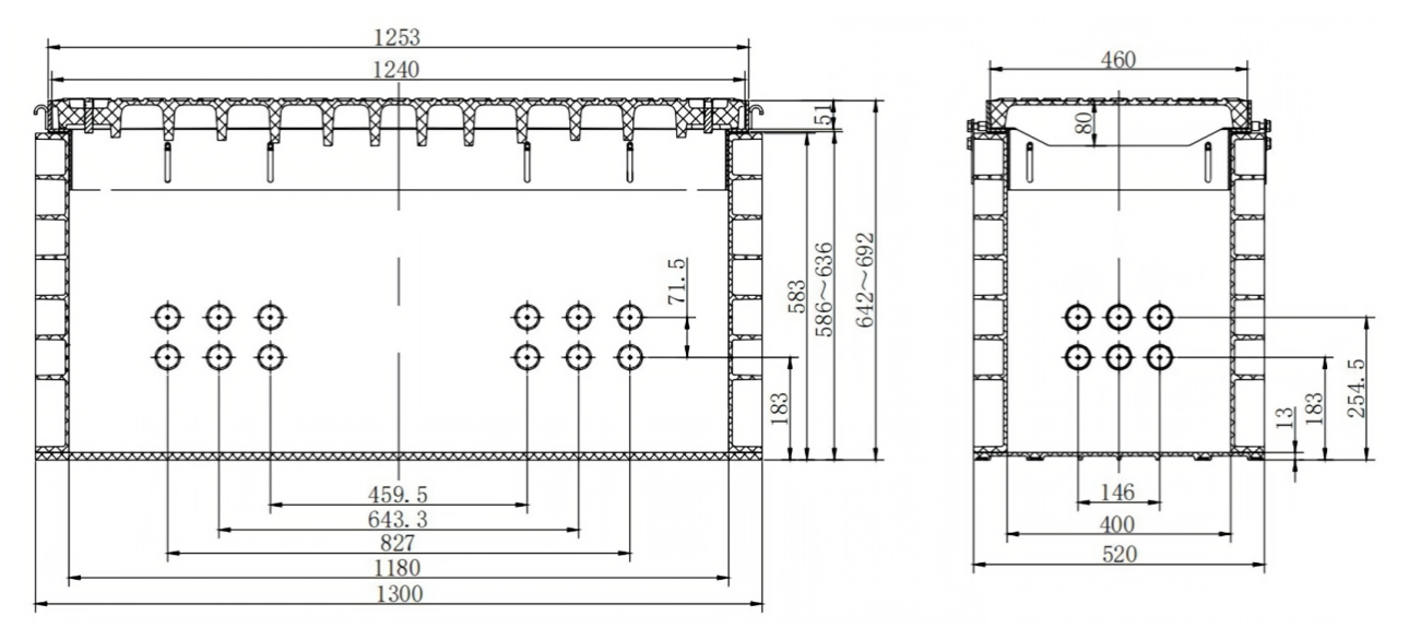 alt FCST SMC02 manhole chamber size Alt FCST SMC02 Chambre de trou d'homme