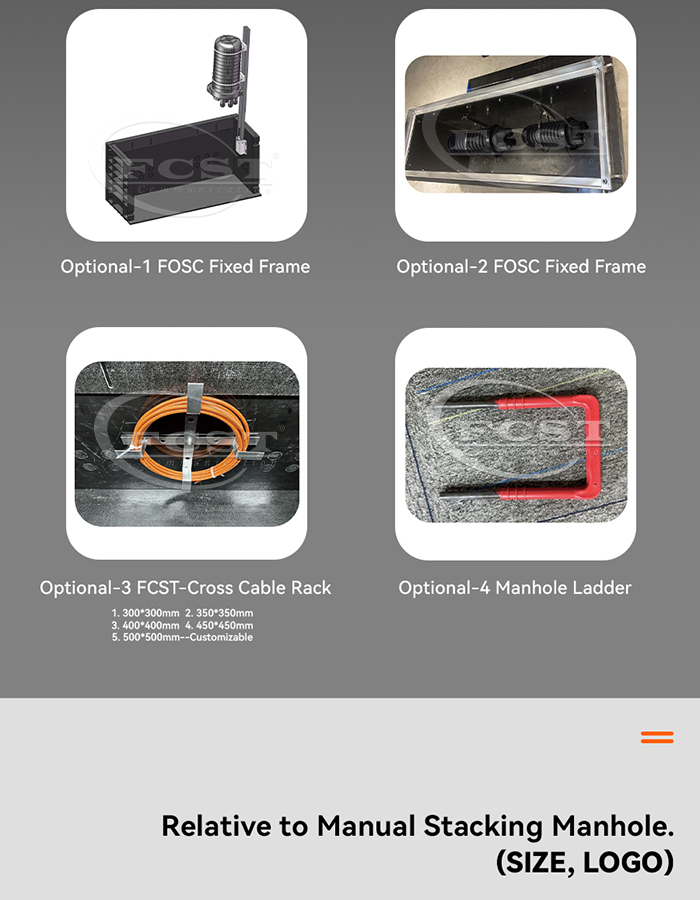 alt Underground Electrical Junction Box Accessories Optional (4) Accessoires de boîte à jonction électrique souterraine Alt Facultatif (4)