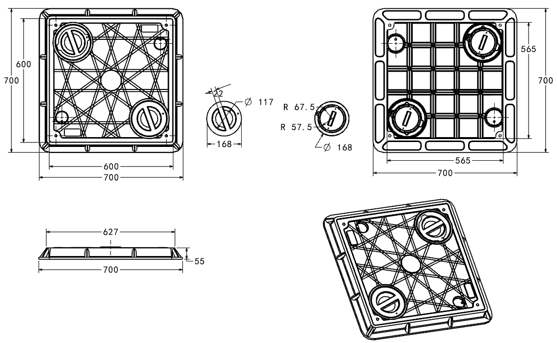 Couverture de trou d'homme BMC