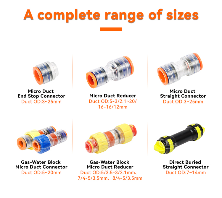 Connecteur de réduction du microduct ALT Diverses tailles09
