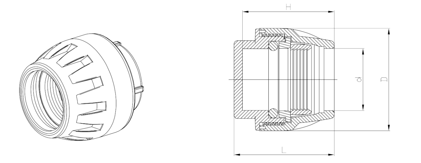 ALT HDPE Silicon Core Pipe End Stop Stop Coupleur (1)