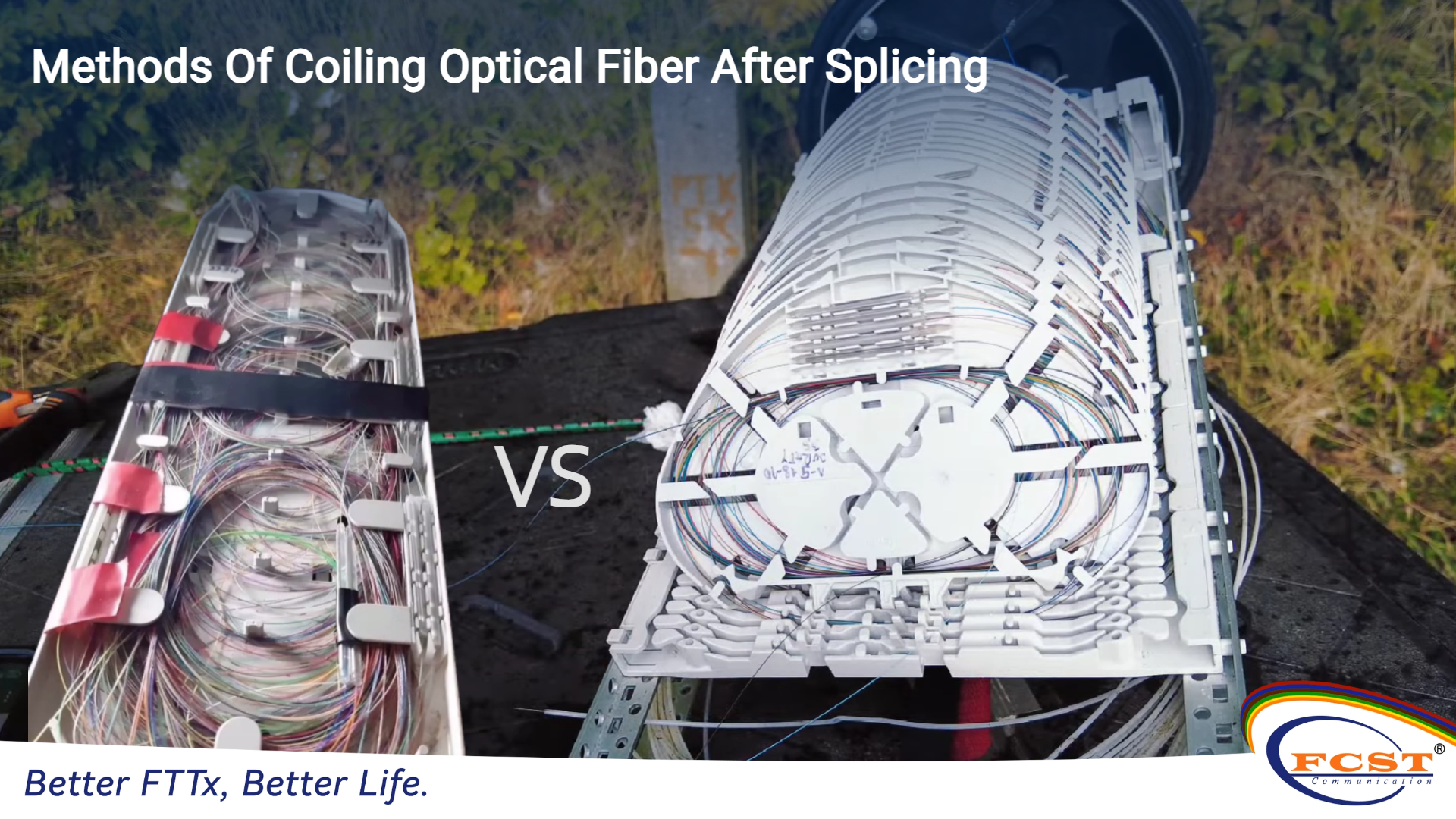 Méthodes d’enroulement de fibre optique après épissage