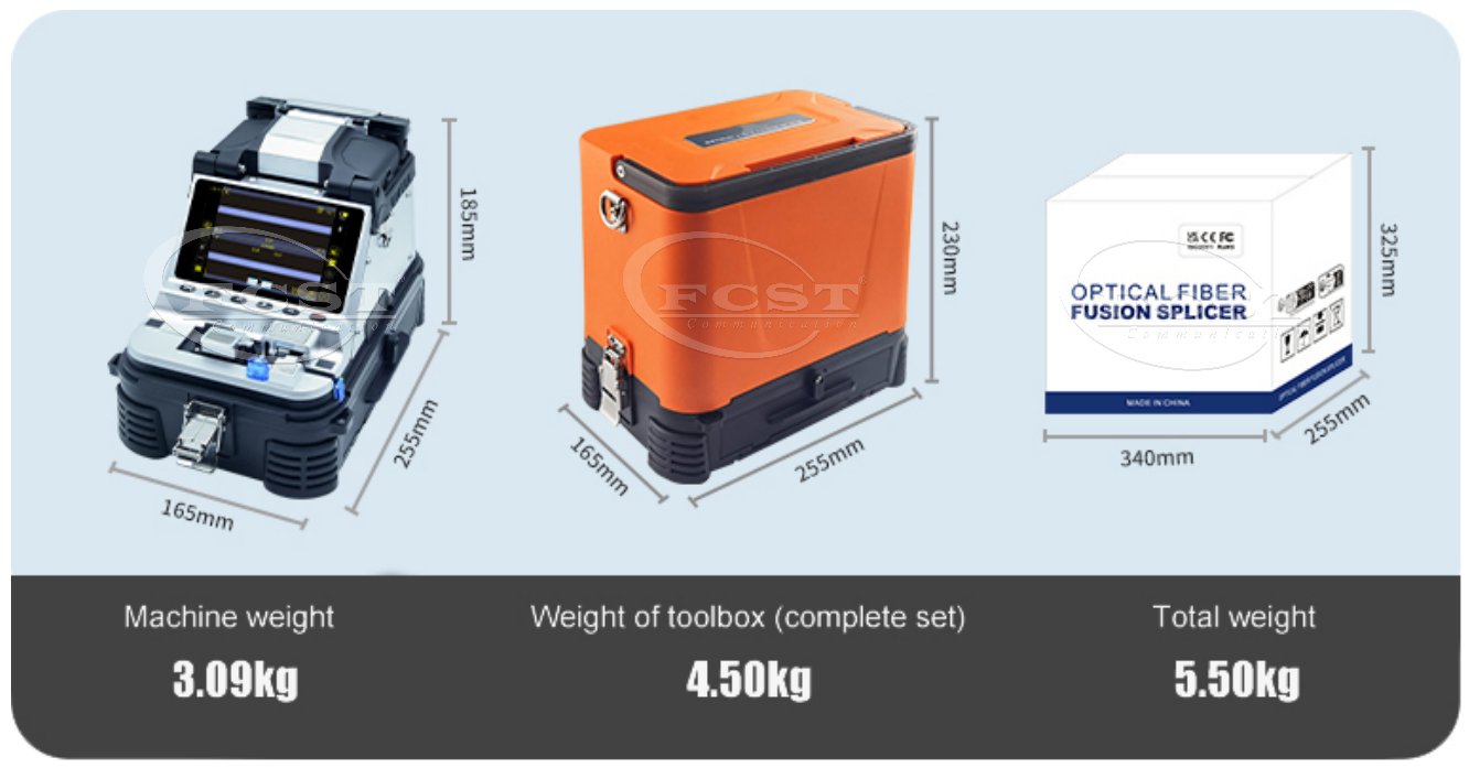 Informations d'emballage de la machine &agrave; outils de fusion de fibre alt (3)