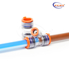 Connecteur d'ajustement push du microduct HDPE