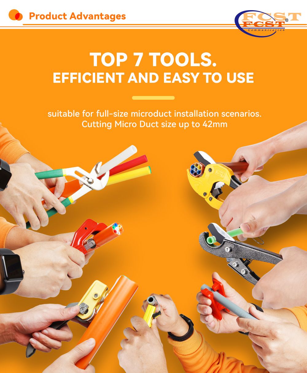 Boîte à outils HDPE & LSZH Microduct Cutter