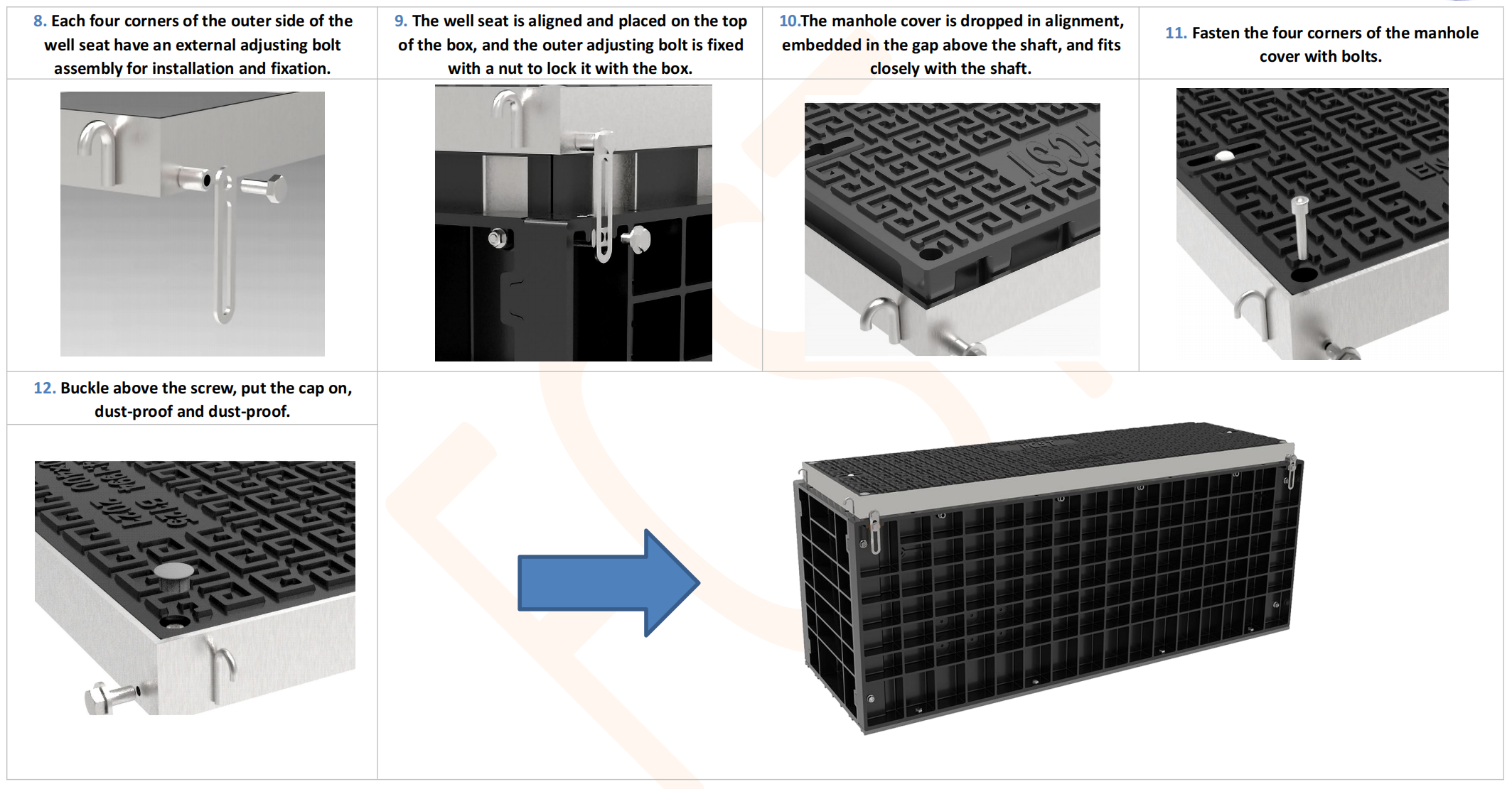 Comment assembler la chambre de regard SMC Telecom (2)