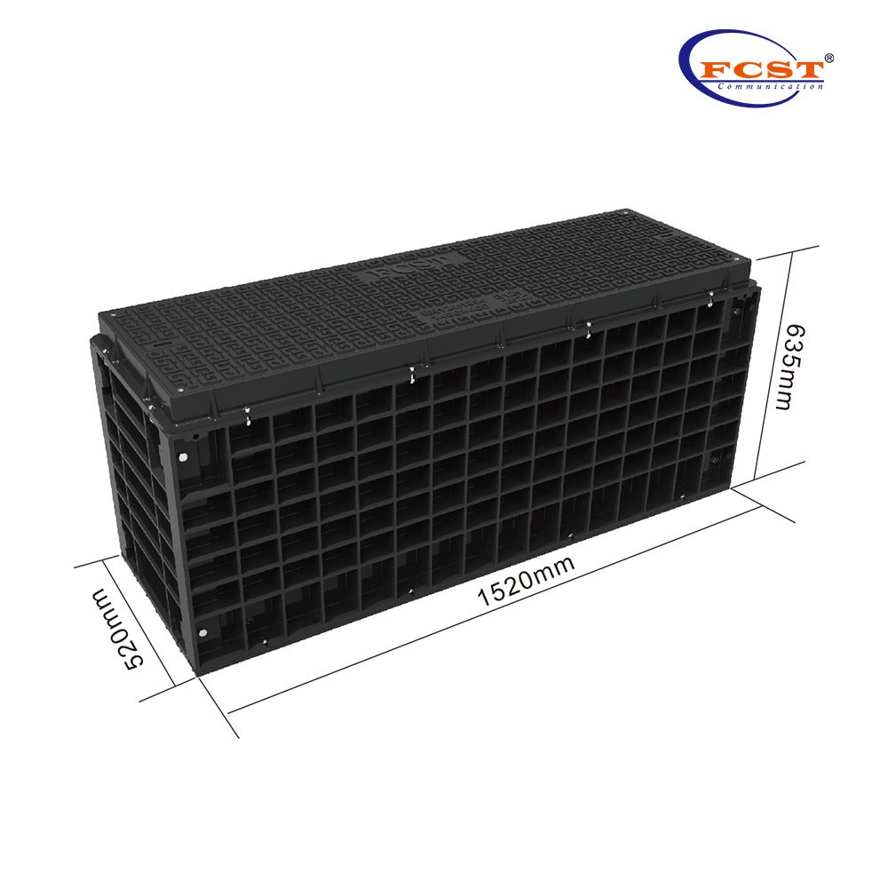 Matériau composite FRP Télécom Modulaire Chambres d'accès composite pour une installation rapide