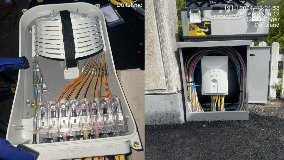 Une fois le microcable en place, effectuez une &eacute;pissage de fusion pour connecter les c&acirc;bles &agrave; fibre optique