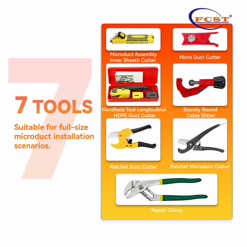 Boîte à outils de coupe de microconduits FCST23 HDPE et LSZH