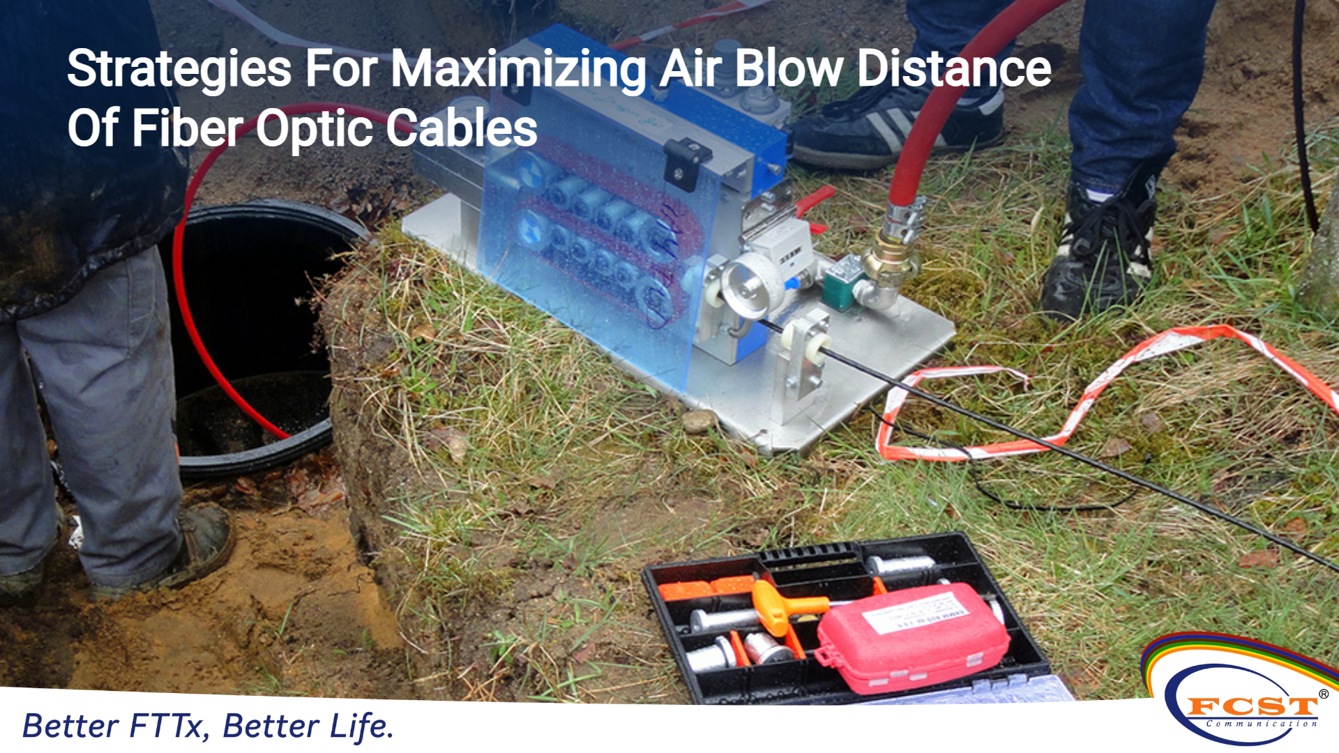 Stratégies pour maximiser la distance de soufflage d'air des câbles à fibres optiques