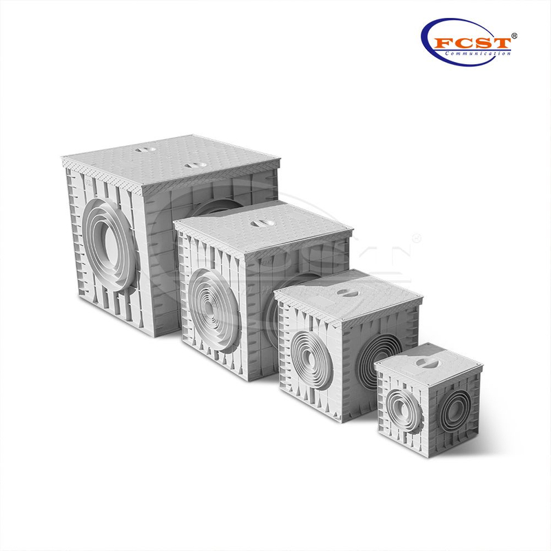 FCST-TH-SMC11-300 254*254*300mm Drain d'égout en plastique enterré souterrain à 3 voies pour conduits