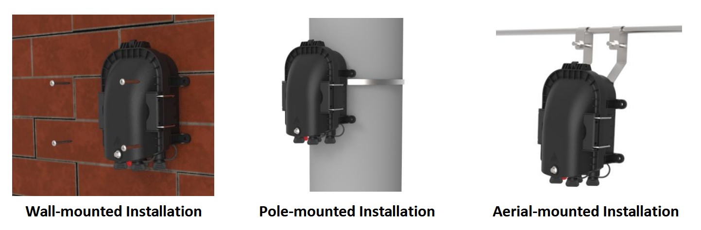 installation du produit de la bo&icirc;te &agrave; bornes &agrave; fibre optique alt