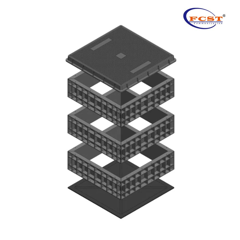 Chambre d'égout de télécommunication FCST-TH-SMC05 D400 SMC pour réseaux à fibre optique