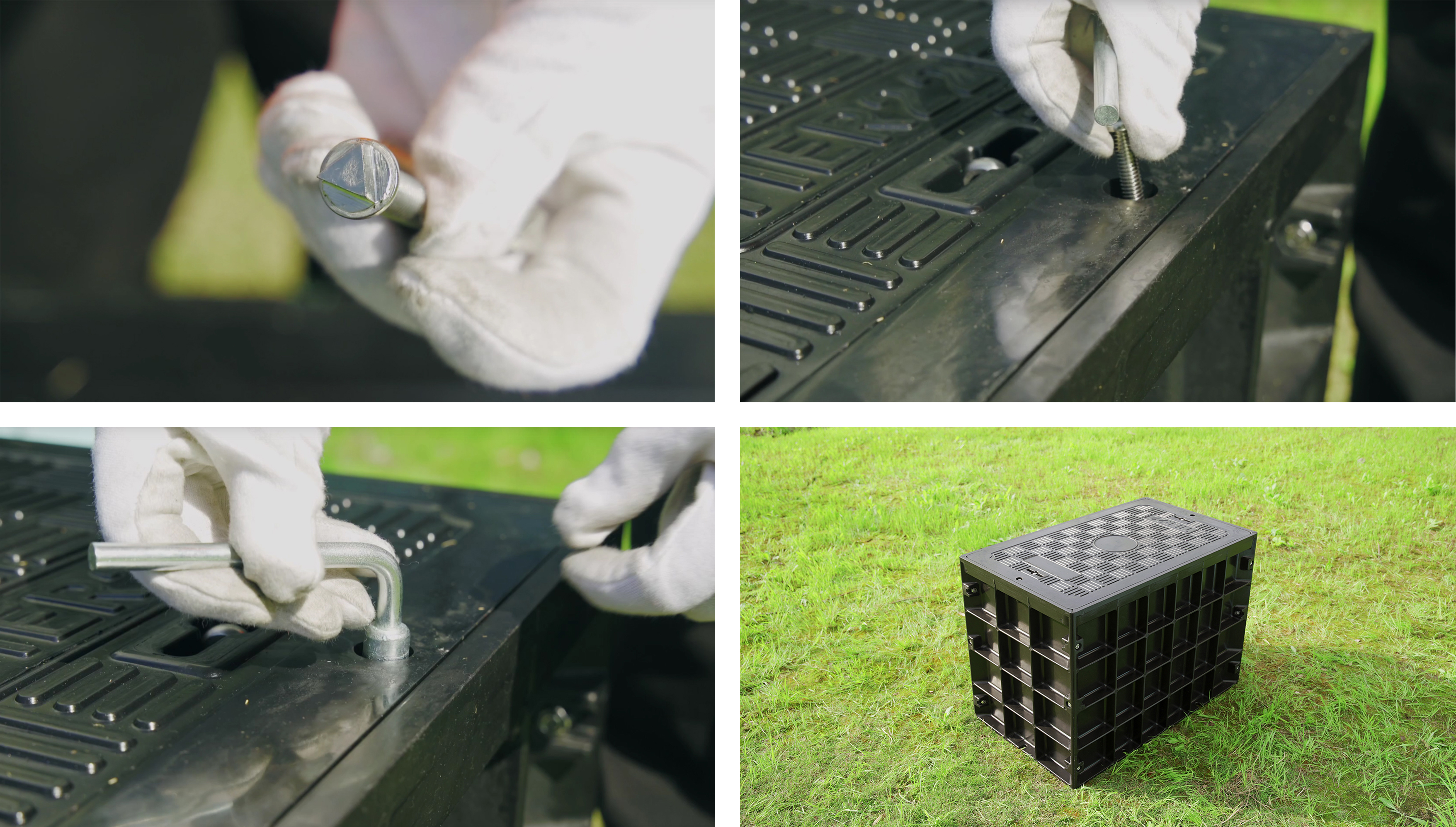 Installation de trou de main &agrave; fibre optique