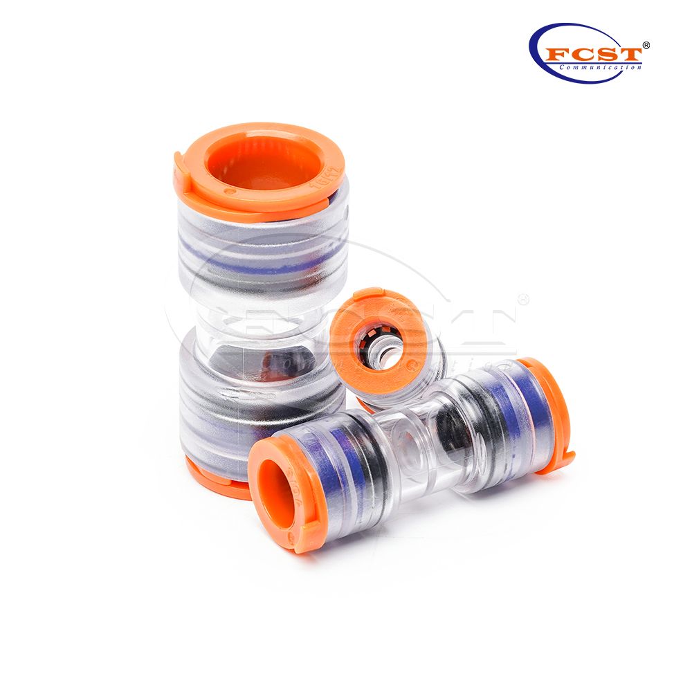 Connecteur d'ajustement push du microduct HDPE