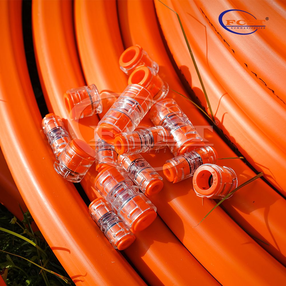 Connecteur droit pour microducs à enfouissement direct IP68 FCST-15JDB-SC pour systèmes de fibres soufflées à l'air