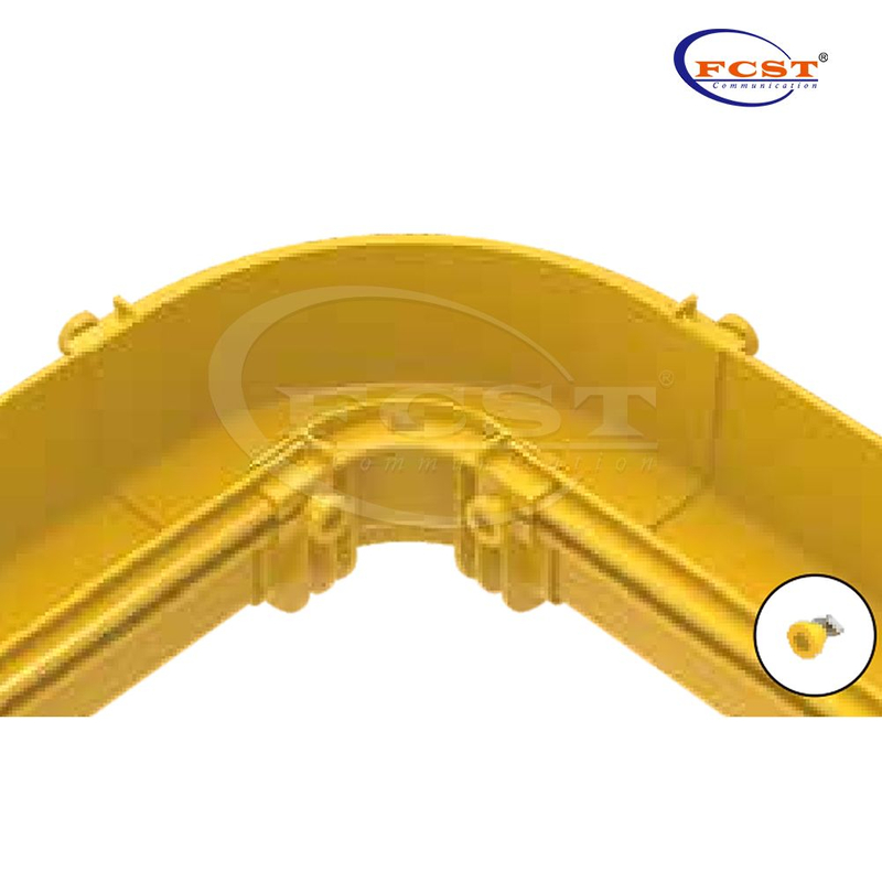 FCST-CR120-ELB90 Coude horizontal à 90° de 120 mm pour connecteur d'angle de chemin de câbles en fibre