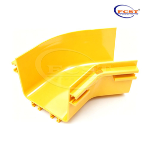 FCST-CR120-ELB45 Coude horizontal 45° 120 mm pour chemin de câbles en fibre