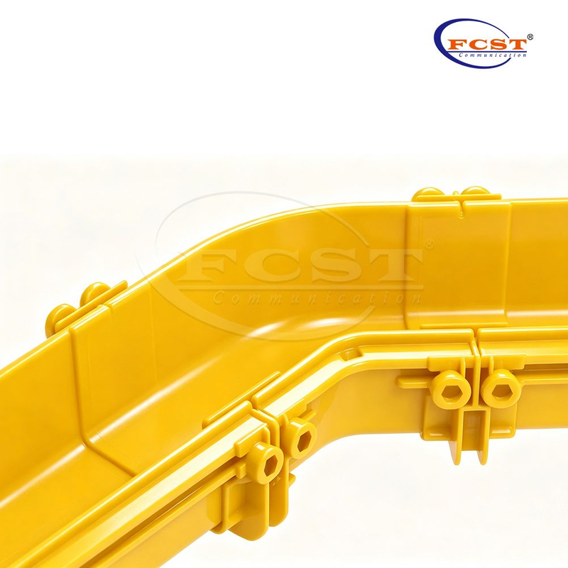 FCST-CR120-ELB45 Coude horizontal 45° 120 mm pour chemin de câbles en fibre