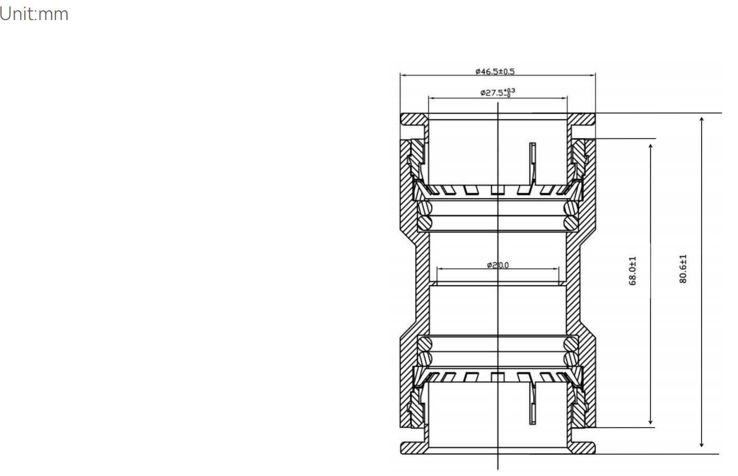 connecteur de conduit de t&eacute;l&eacute;communication